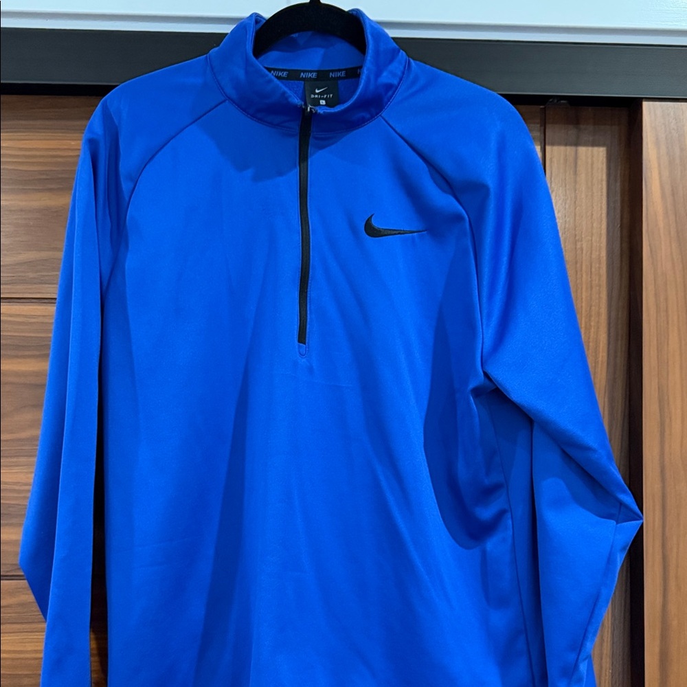 Nike Men's Blue Half-Zip Jacket